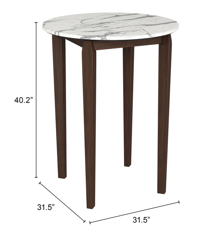 Vernon Bar Table White - AmericanHomeFurniture