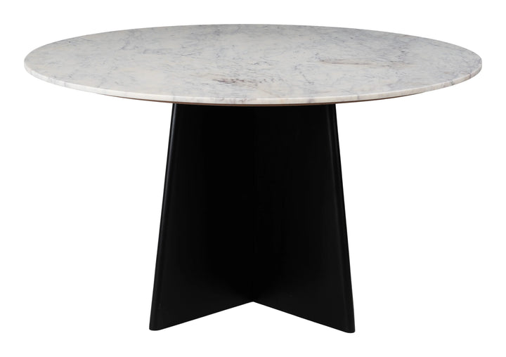 Strela Dining Table White & Black - AmericanHomeFurniture