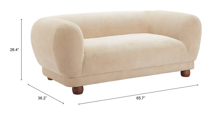 Boet Loveseat Taupe - AmericanHomeFurniture