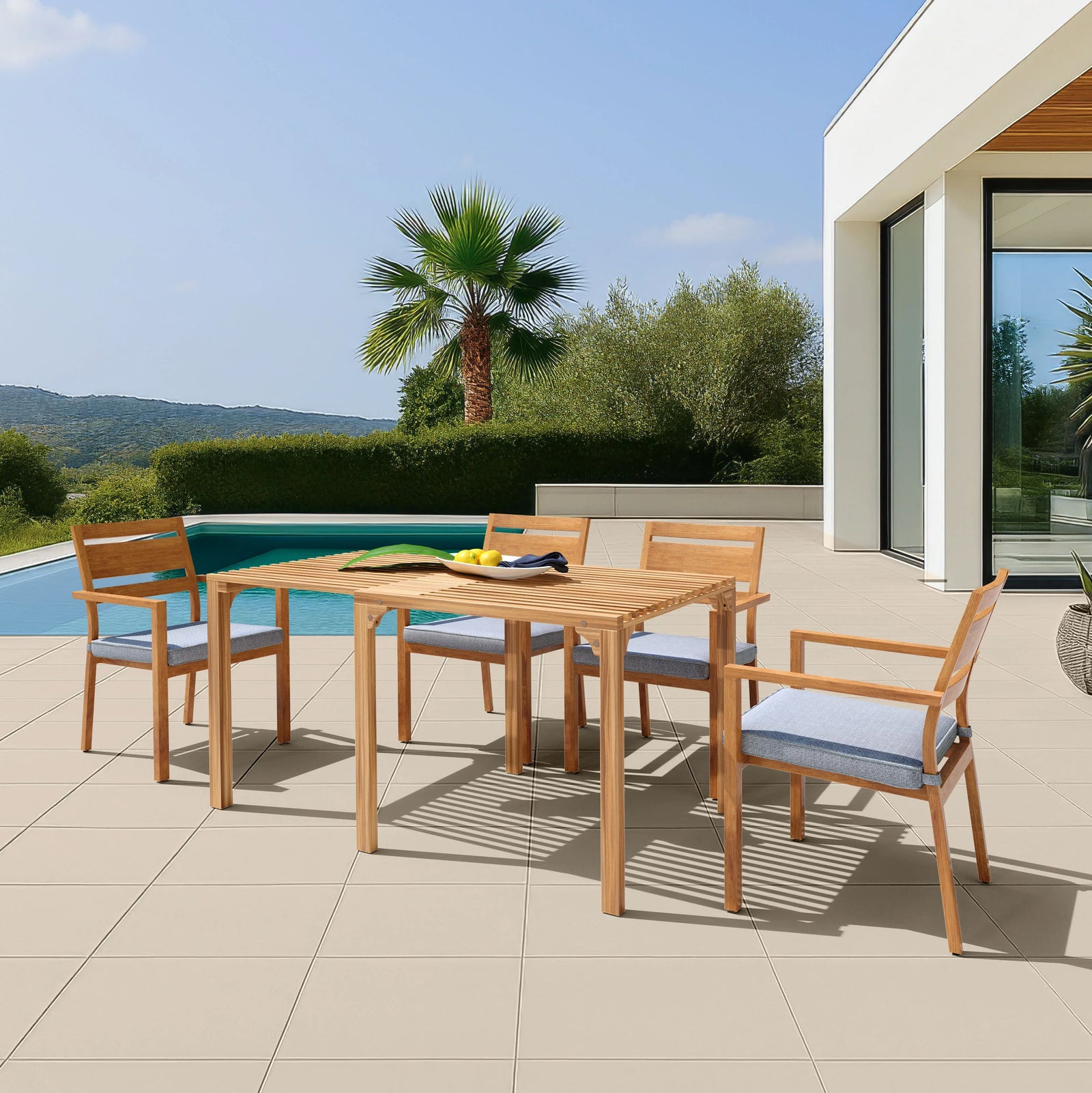 Zuo Riviera Extendable Dining Table Natural DINING TABLES