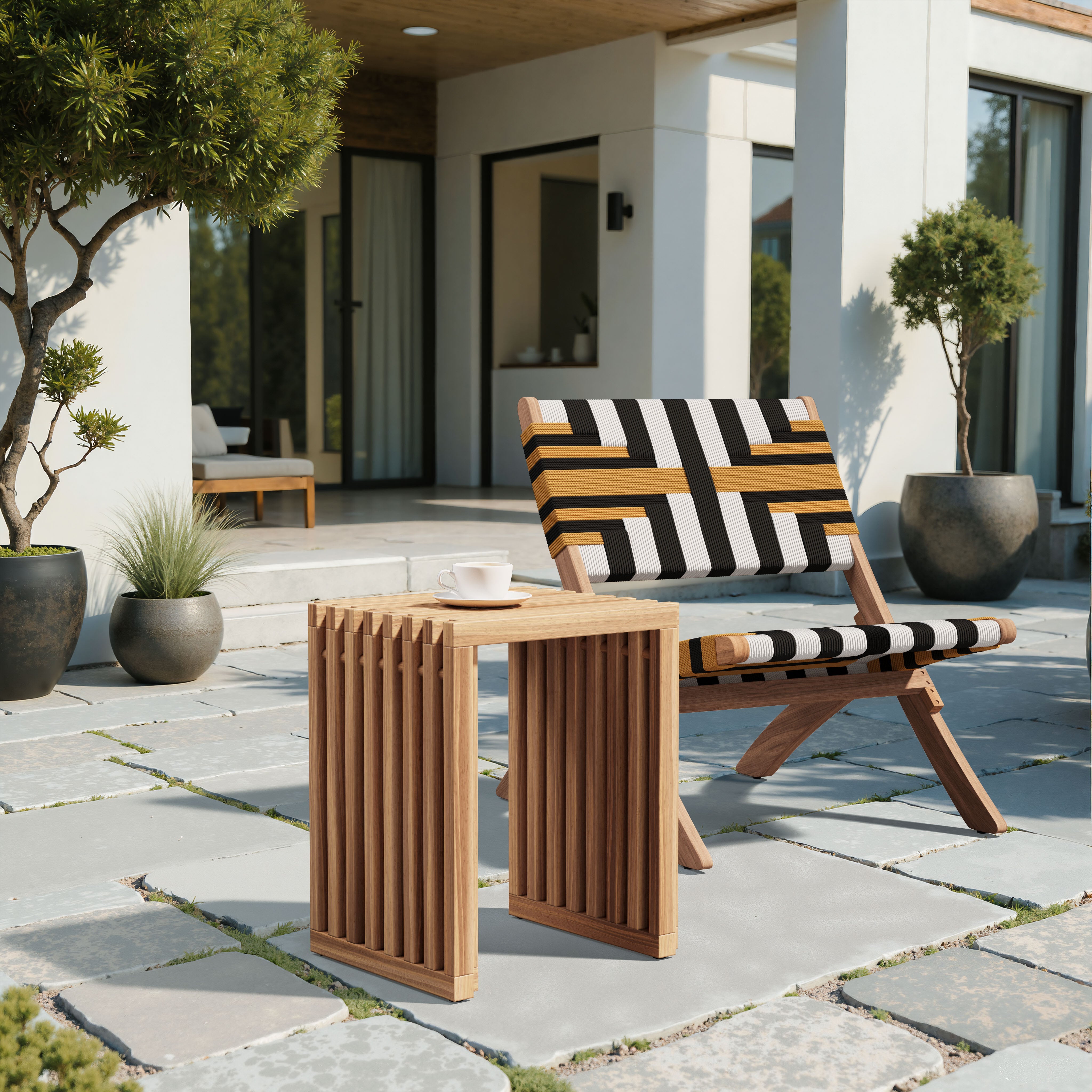 Zuo Riviera Extendable Stool (Set of 2) Natural - 704155