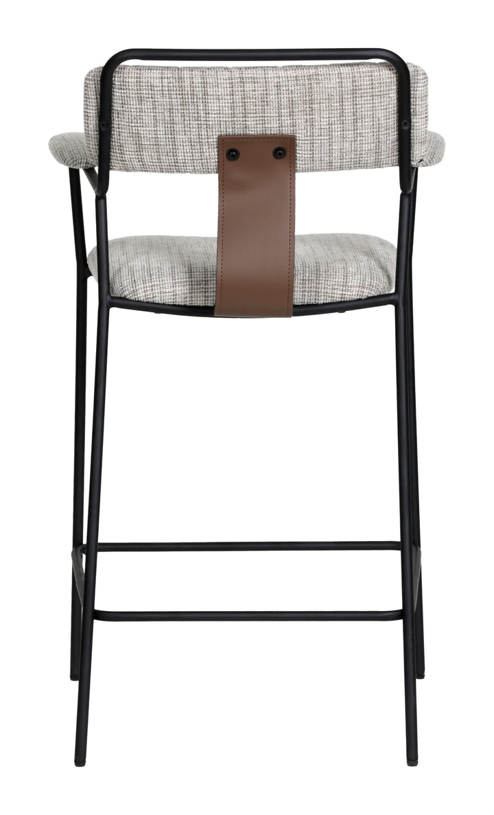 Couva Counter Stool (Set of 2) Gray Tweed - AmericanHomeFurniture