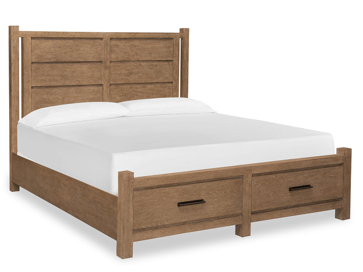 Plum Creek Sierra Brown Queen Panel Storage Bed - B5768-54A