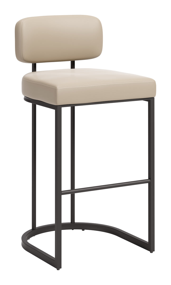 Velar Barstool (Set of 2) Beige & Gray