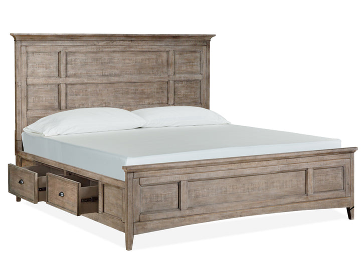 Paxton Place Dovetail Grey California King Panel Storage Bed - B4805-75