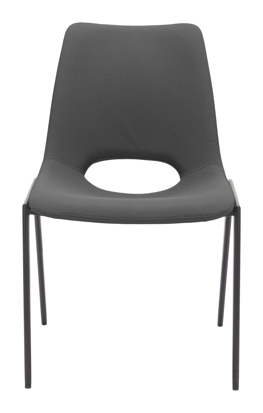 Desi Armless Dining Chair (Set of 2) Black - AmericanHomeFurniture