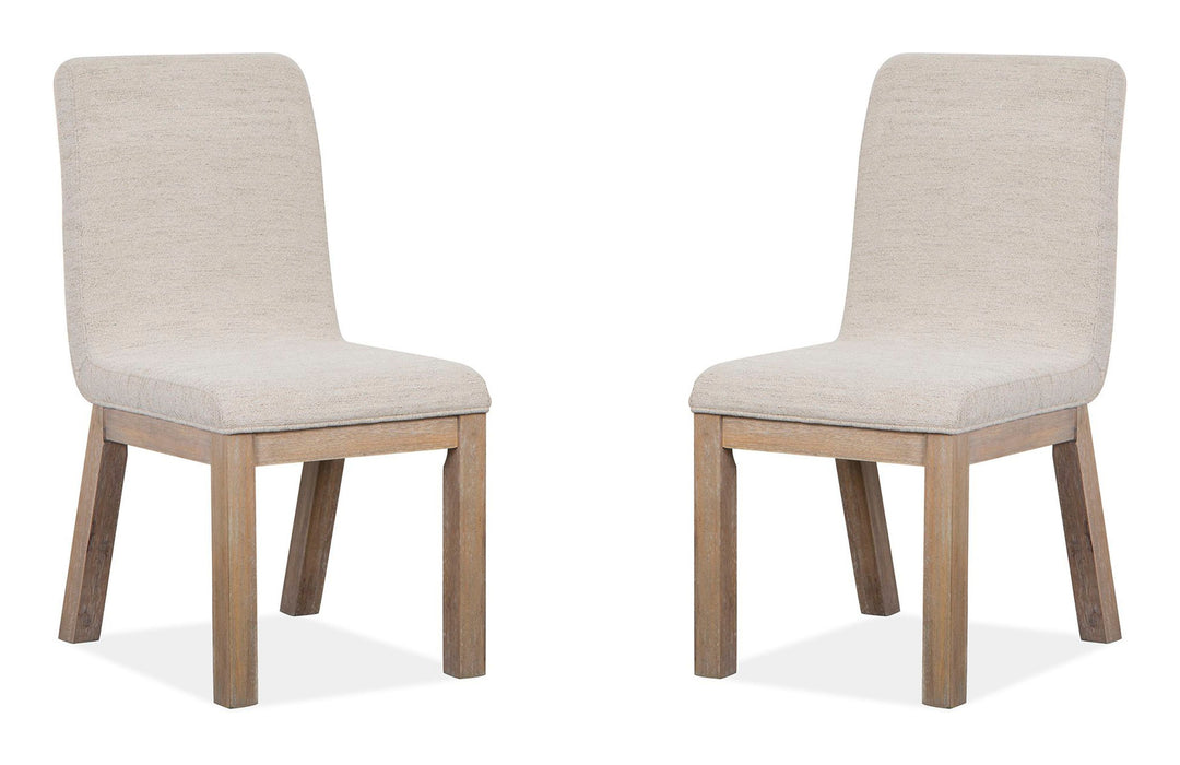 Ainsley Cerused Khaki Upholstered Host Chair - Set of 2 - D5333-66