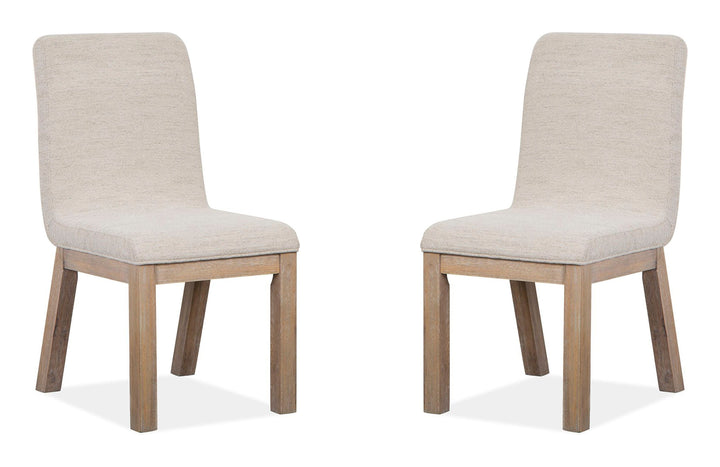 Ainsley Cerused Khaki Upholstered Host Chair - Set of 2 - D5333-66