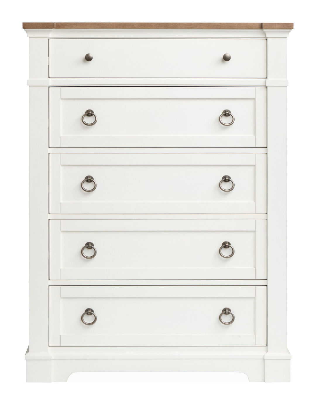 Kingston Whisper White And Cerused Nutmeg Drawer Chest - B6407-10