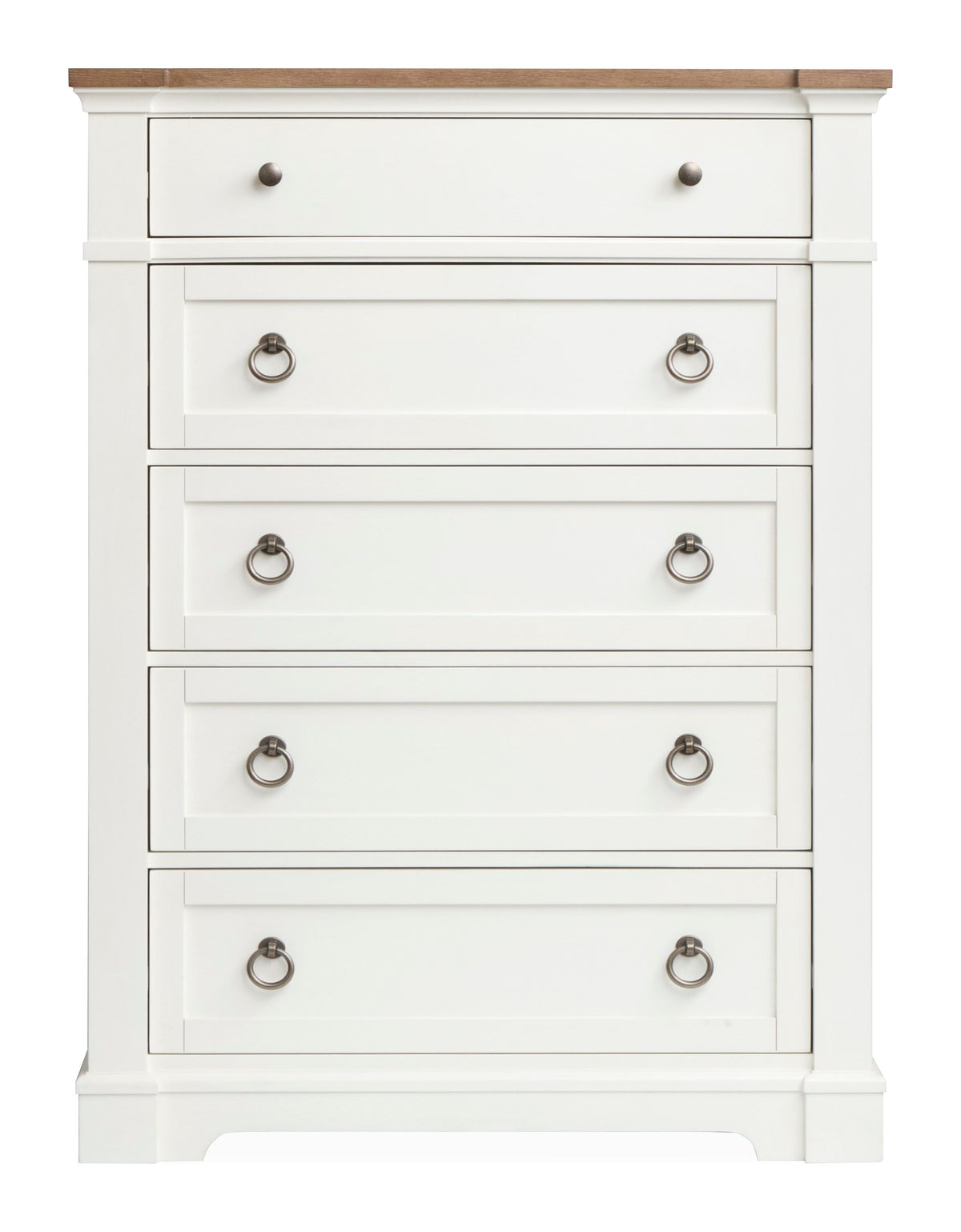 Kingston Whisper White And Cerused Nutmeg Drawer Chest - B6407-10