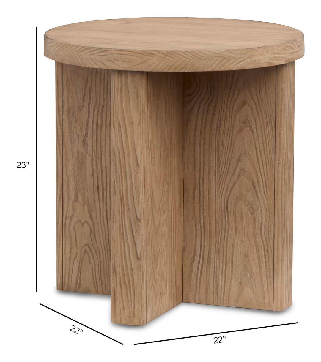Hayden Golden Oat Round End Table - T6348-05