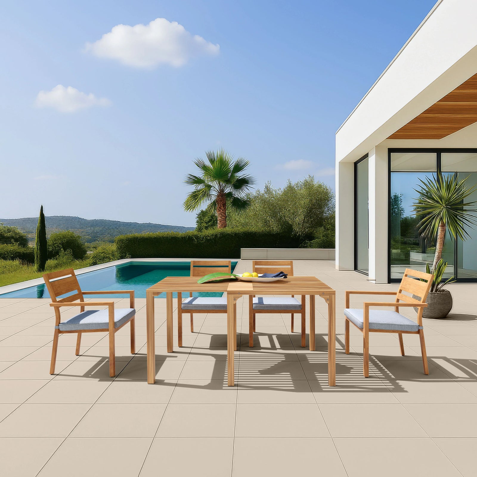 Zuo Rader Dining Chair (Set of 2) Natural OUTDOOR DINING CHAIRS