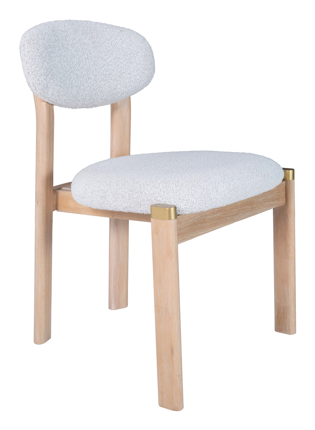 Rilou Dining Chair (Set of 2) White & Natural