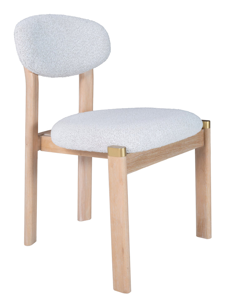 Rilou Dining Chair (Set of 2) White & Natural