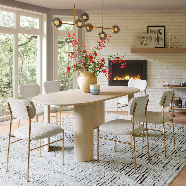 Sydhavnen Dining Chair Cream & Gold - AmericanHomeFurniture