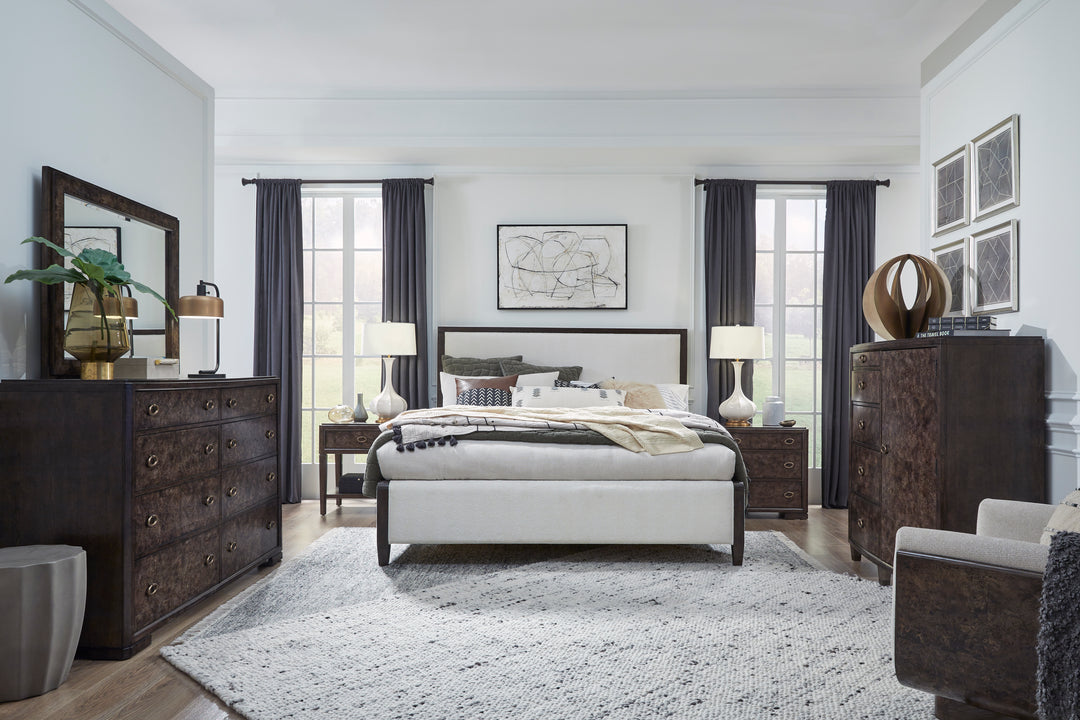 Rowan Espresso Queen Upholstered Panel Bed - B5769-55