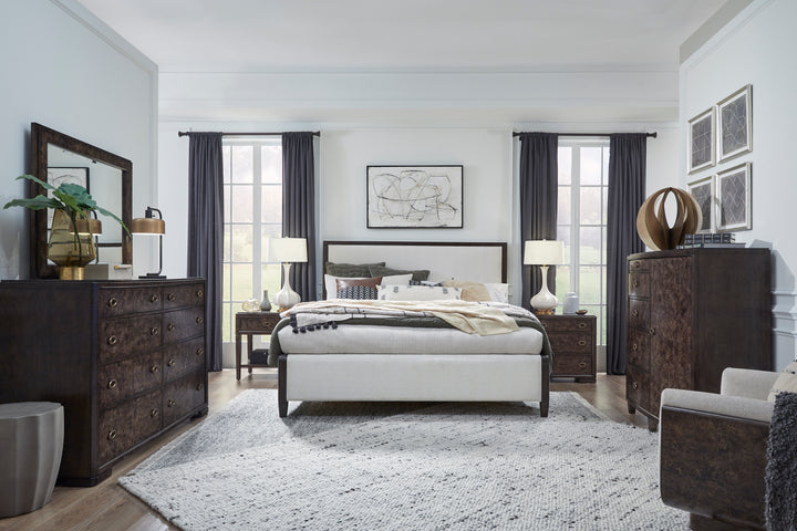 Rowan Espresso Queen Upholstered Panel Bed - B5769-55