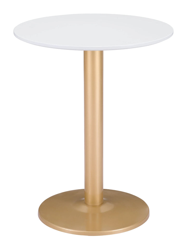 Alto Bistro Table White & Gold - AmericanHomeFurniture