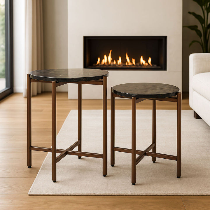 Gema Coffee Table Set (2-Piece) Bronze