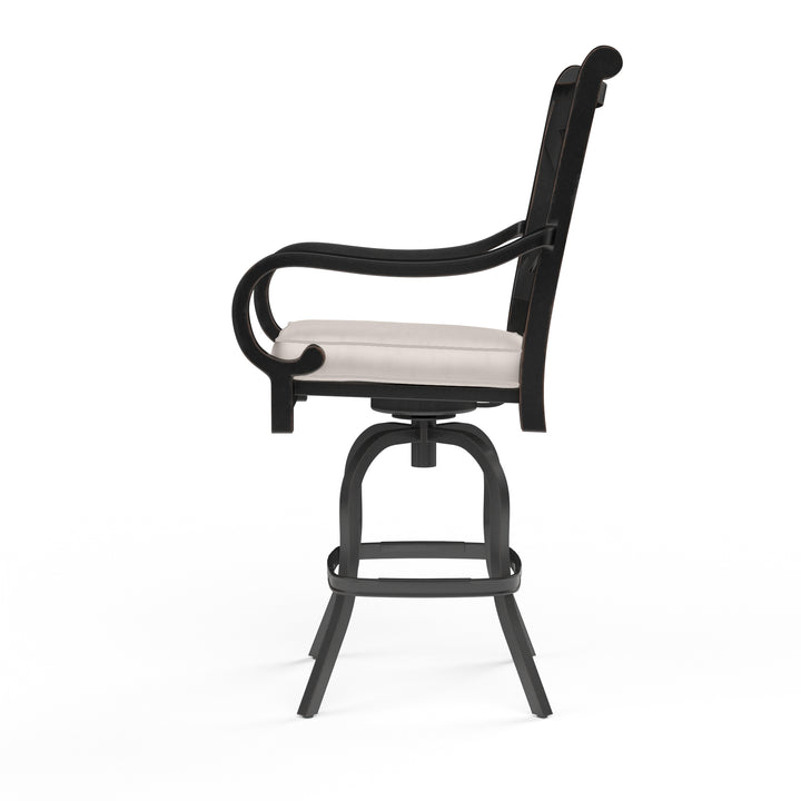 Monterey Barstool in Canvas Natural w/ Self Welt
