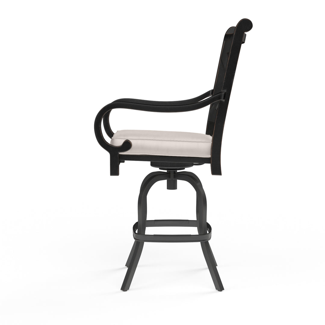 Monterey Counter Stool in Canvas Natural w/ Self Welt