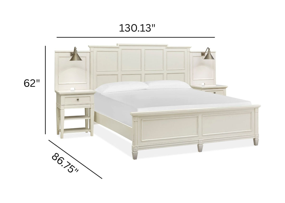 Willowbrook Egg Shell White Wall Panel Bed
