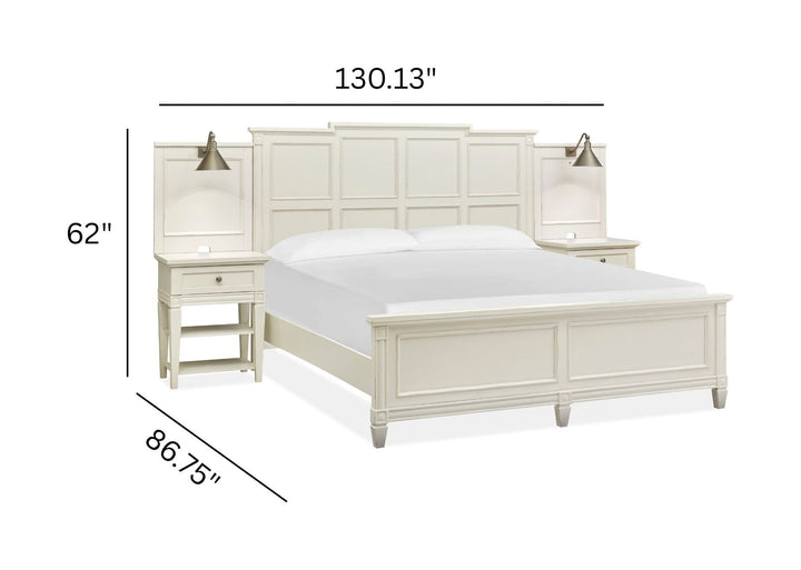Willowbrook Egg Shell White Wall Panel Bed