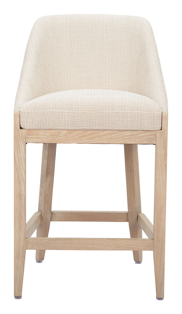 Calmo Counter Stool Beige - AmericanHomeFurniture