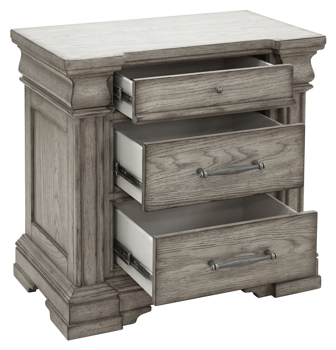 Madison Ridge Heritage Taupe 3 Drawer Nightstand - P091140