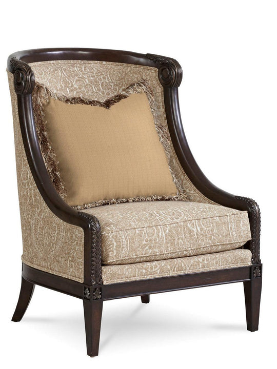 A.R.T. Furniture Giovanna Azure Carved Wood Accent Chair ACCENT + LOUNGE CHAIRS
