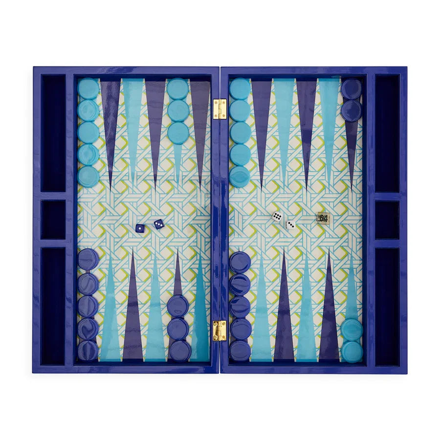Jonathan Adler Basketweave Backgammon Set TABLETOP GAMES