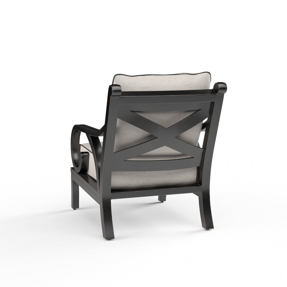 American Home Furniture | Sunset West - Monterey Club Chair in Frequency Sand w/ Contrast Canvas Java Welt