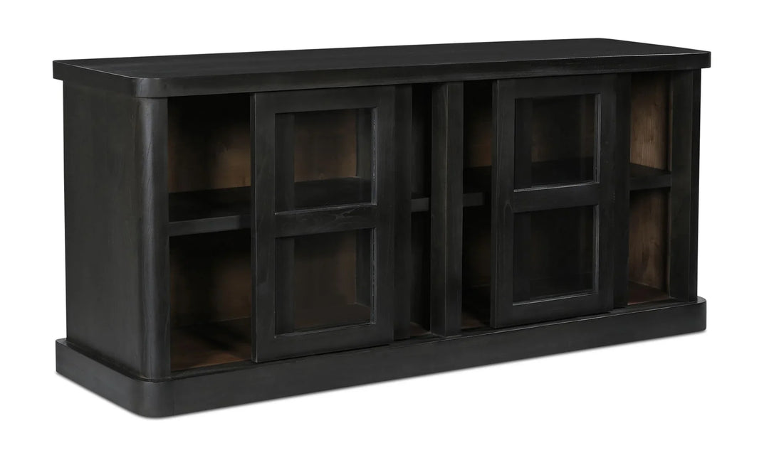 Mona Sideboard Black - AmericanHomeFurniture