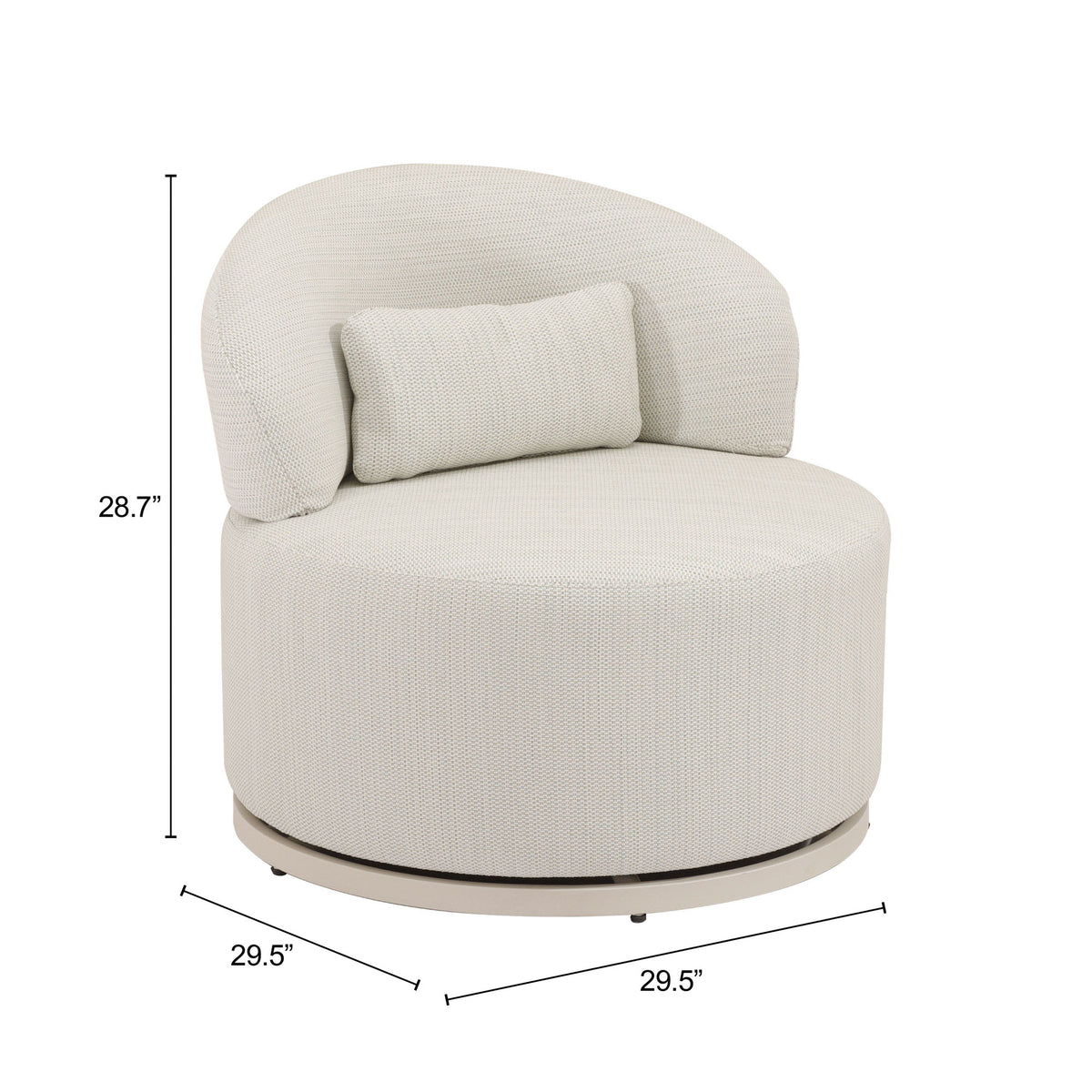 Sausalito Swivel Chair Beige - 704317