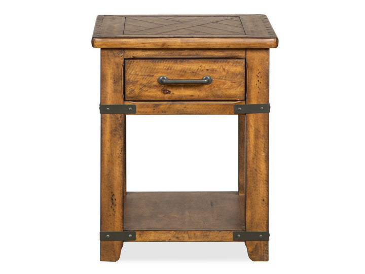 Chesterfield Farmhouse Timber Rectangular End Table - T4717-03