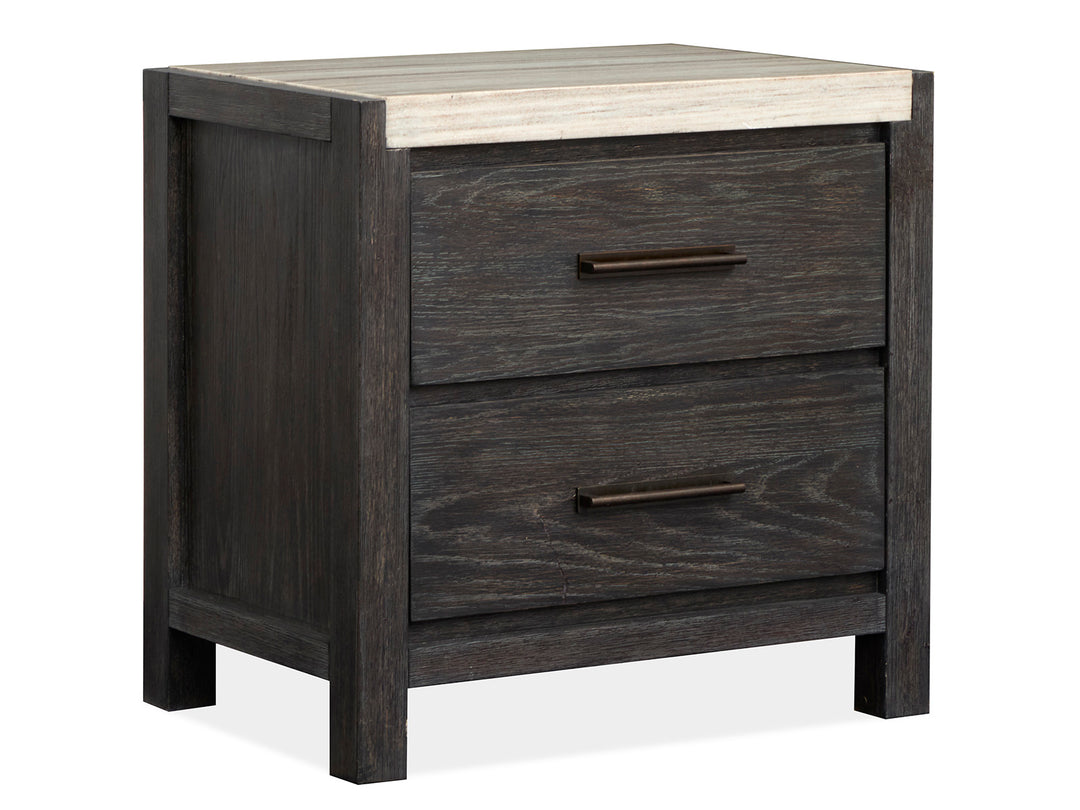 Plum Creek Ravenwood Black Drawer Nightstand - B5990-01