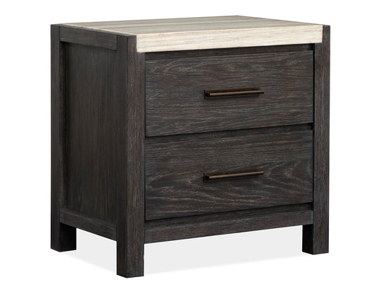 Plum Creek Ravenwood Black Drawer Nightstand - B5990-01