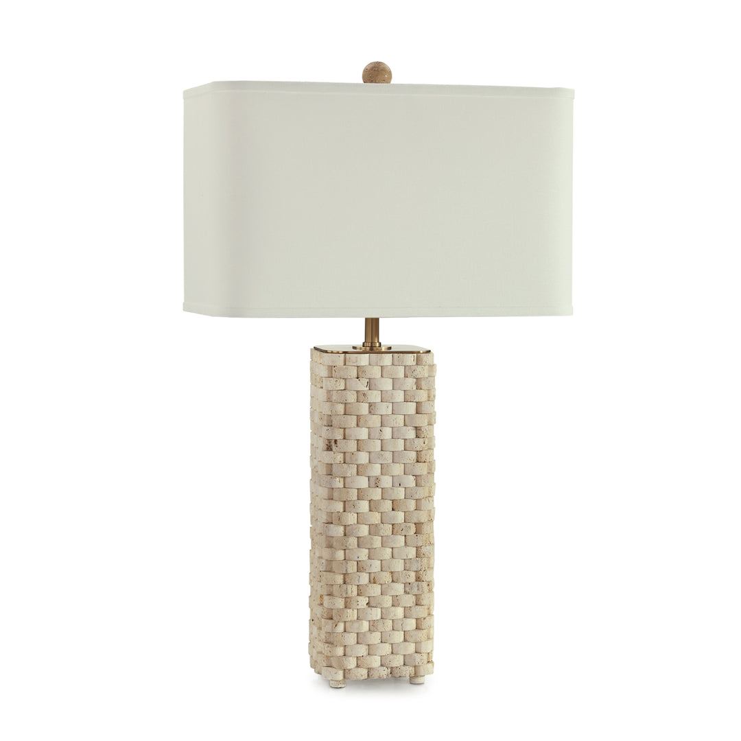 Travertine Weave Table Lamp