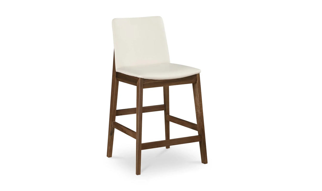 Deco Counter Stool White PVC - AmericanHomeFurniture