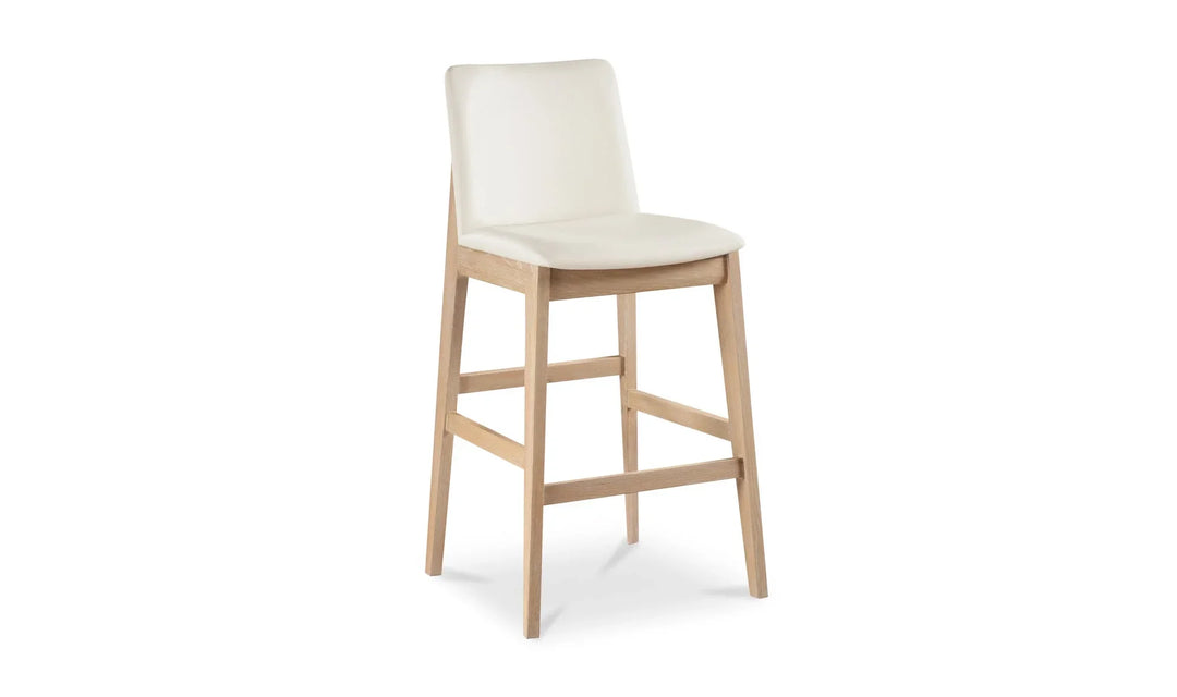 Deco Oak Barstool PVC White - AmericanHomeFurniture
