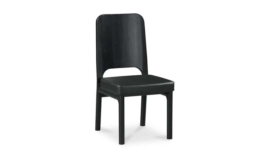 Kerr Dining Chair Vegan Leather Black - Set Of Two - AmericanHomeFurniture