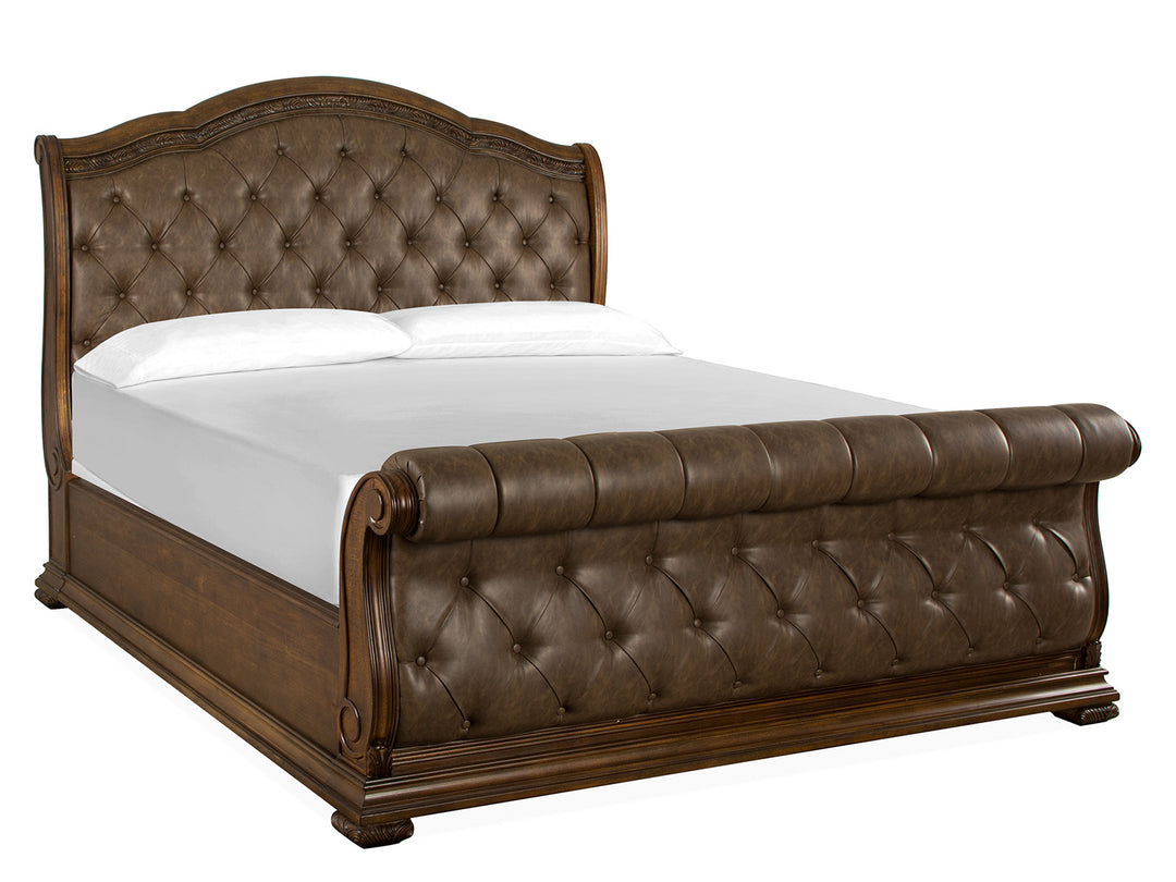 Durango Willadeene Brown King Upholstered Sleigh Bed - B5133-62