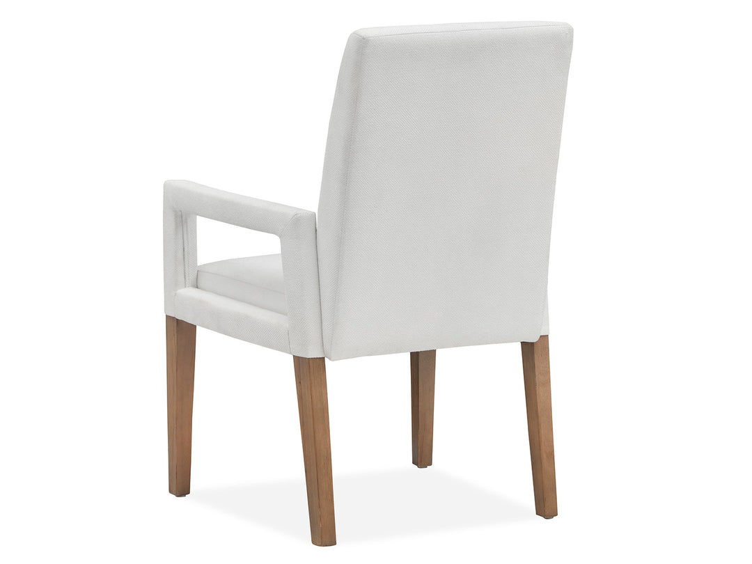 Lindon Belgian Wheat White Upholstered Arm Chair - Set of 2 - D5570-73W