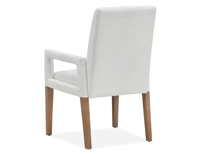 Lindon Belgian Wheat White Upholstered Arm Chair - Set of 2 - D5570-73W
