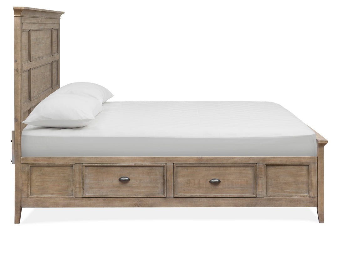 Paxton Place Dovetail Grey King Panel Storage Bed - B4805-65