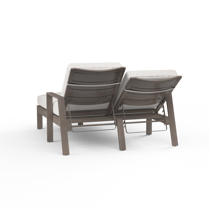 American Home Furniture | Sunset West - Laguna Double Chaise Lounge in Canvas Flax, No Welt