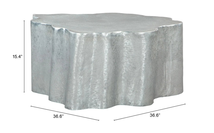 Kortha Coffee Table Antique Silver - AmericanHomeFurniture