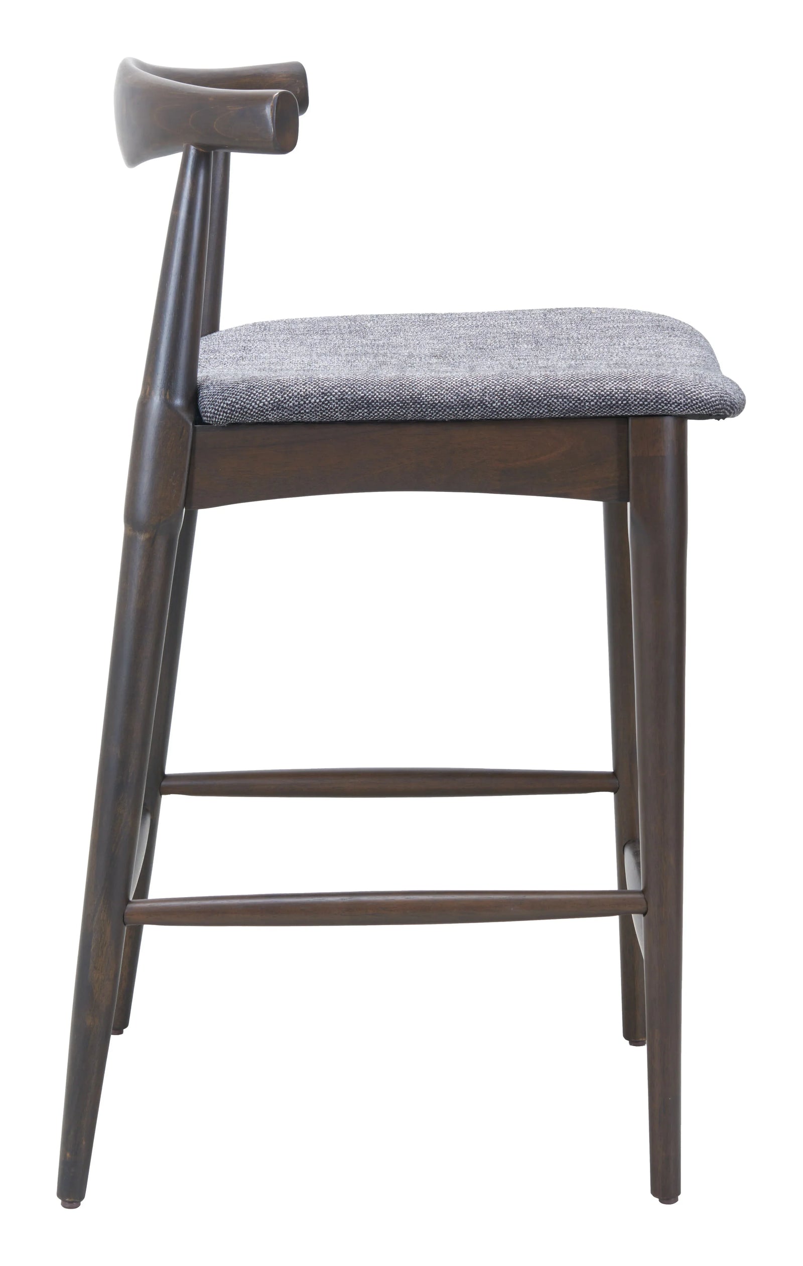 Zuo Tuzka Counter Stool (Set of 2) Gray & Espresso BAR STOOLS + COUNTER STOOLS