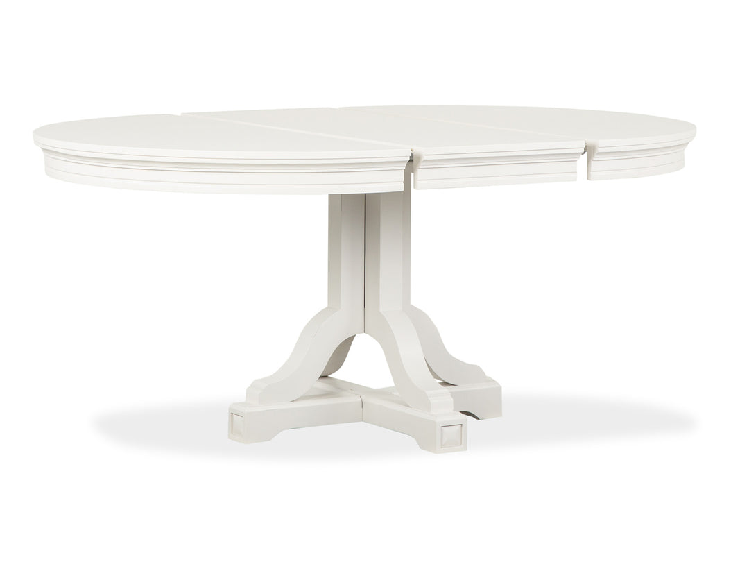 Willowbrook Egg Shell White Extendable 48" Round Dining Table - D5324-25