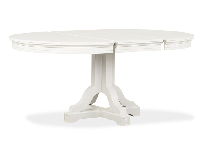 Willowbrook Egg Shell White Extendable 48" Round Dining Table - D5324-25